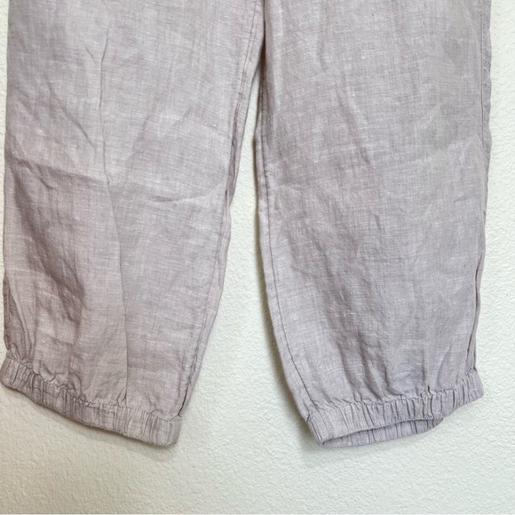 Sigrid Olsen Pull-on Elastic Waist Natural Tan Linen Jogger Pant Size XSmall - Picture 7 of 11